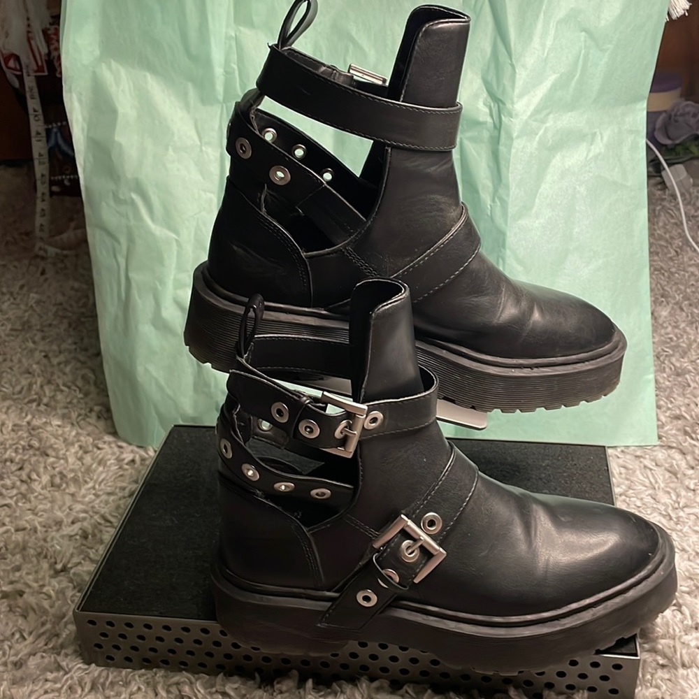 ZARA Basics collection motorcycle boots size 39 EU 8 US